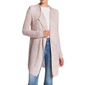 Solutions Waterfall Textured pinkmarled knit  Cardigan size L and XL